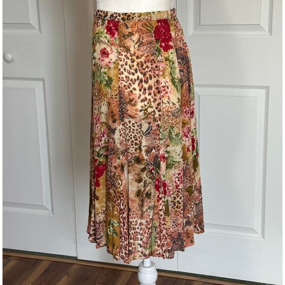 VTG Bila Godet pull-on skirt size M elastic waist flared swirly twirly gorgeous - Picture 3 of 7
